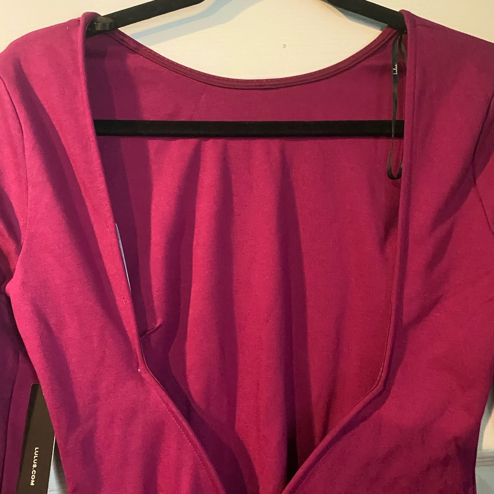 Lulu's Fuchsia Backless Dress